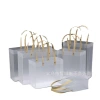 Wholesale of PVC frosted bags, transparent gift box bags, gift bags, clothing, wedding candy bags, desserts, cakes and souvenirs Specification image